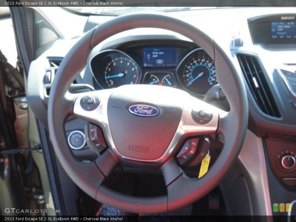 Charcoal Black Interior Steering Wheel for the 2013 Ford Escape SE 2.0L EcoBoost 4WD #69001891