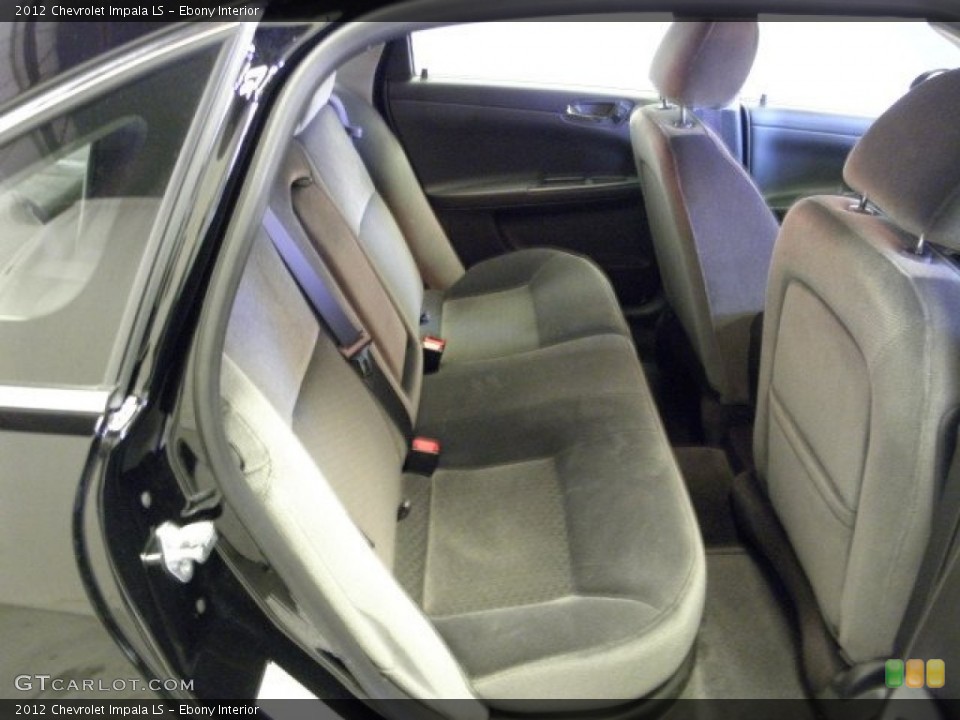 Ebony Interior Rear Seat for the 2012 Chevrolet Impala LS #69002029