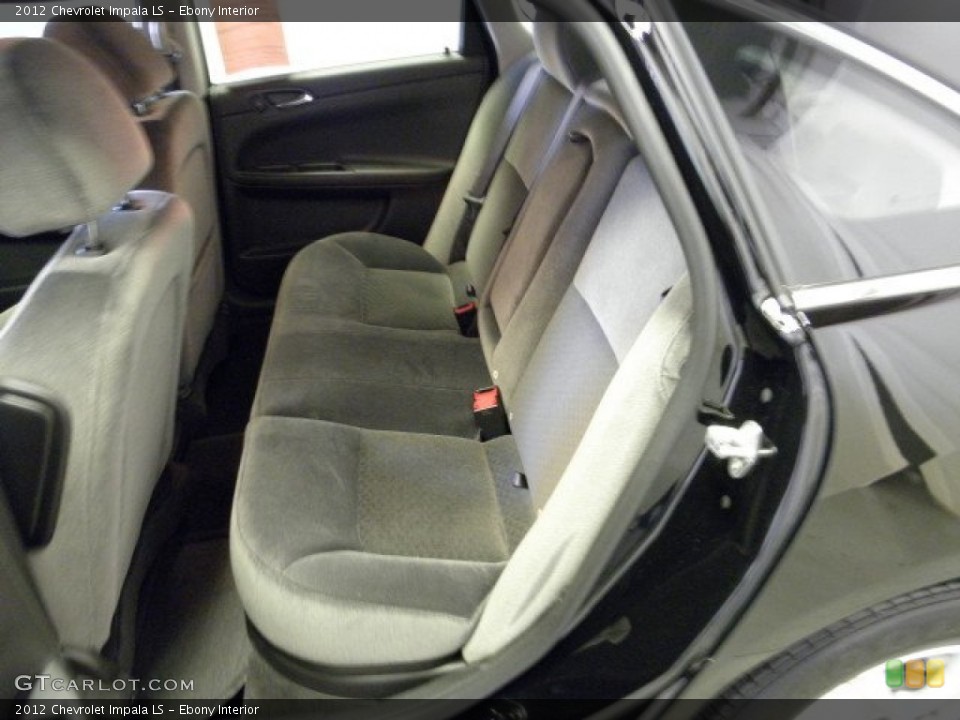Ebony Interior Rear Seat for the 2012 Chevrolet Impala LS #69002059