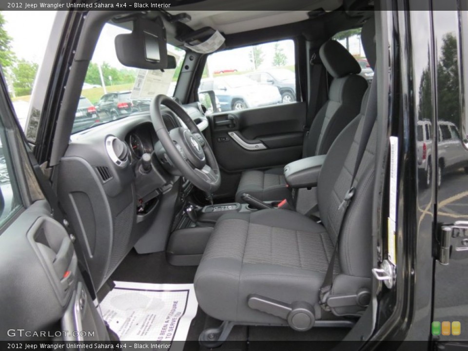 Black Interior Photo for the 2012 Jeep Wrangler Unlimited Sahara 4x4 #69004060