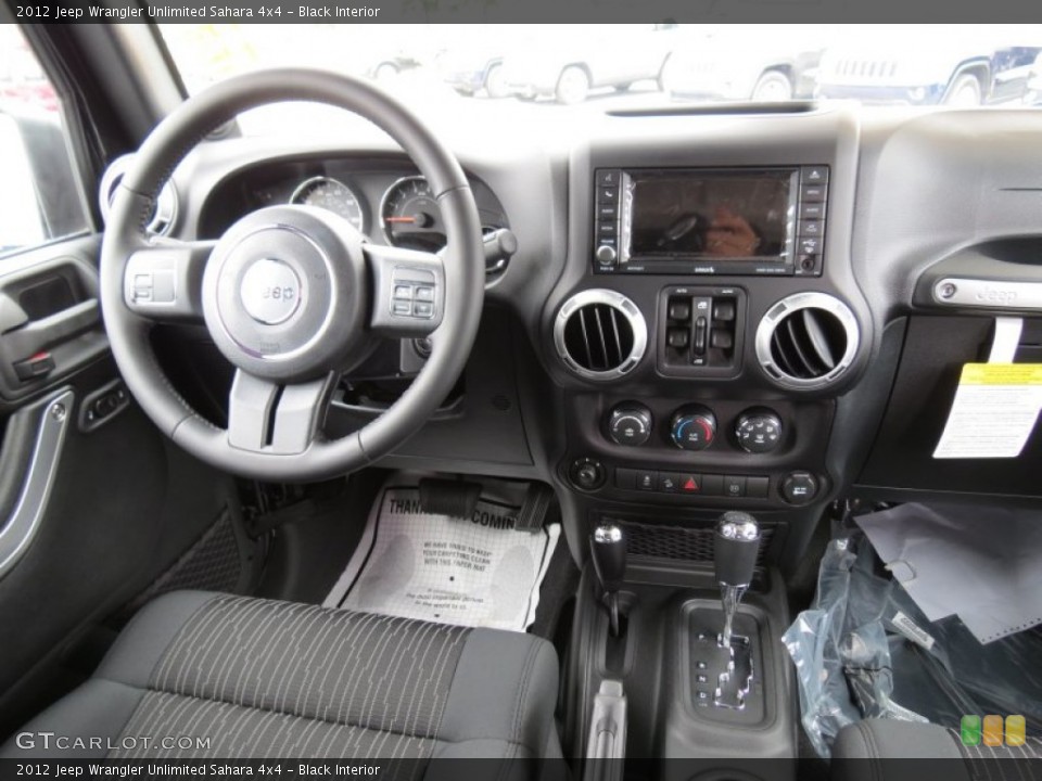 Black Interior Dashboard for the 2012 Jeep Wrangler Unlimited Sahara 4x4 #69004096