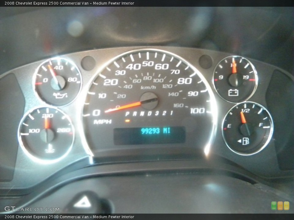 Medium Pewter Interior Gauges for the 2008 Chevrolet Express 2500 Commercial Van #69007971