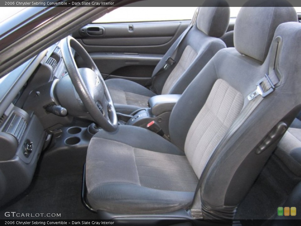 Dark Slate Gray Interior Front Seat for the 2006 Chrysler Sebring Convertible #69008347