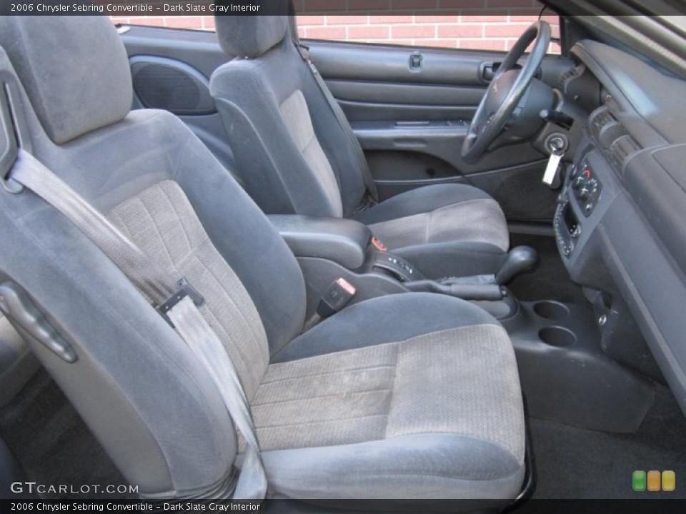 Dark Slate Gray Interior Front Seat for the 2006 Chrysler Sebring Convertible #69008356