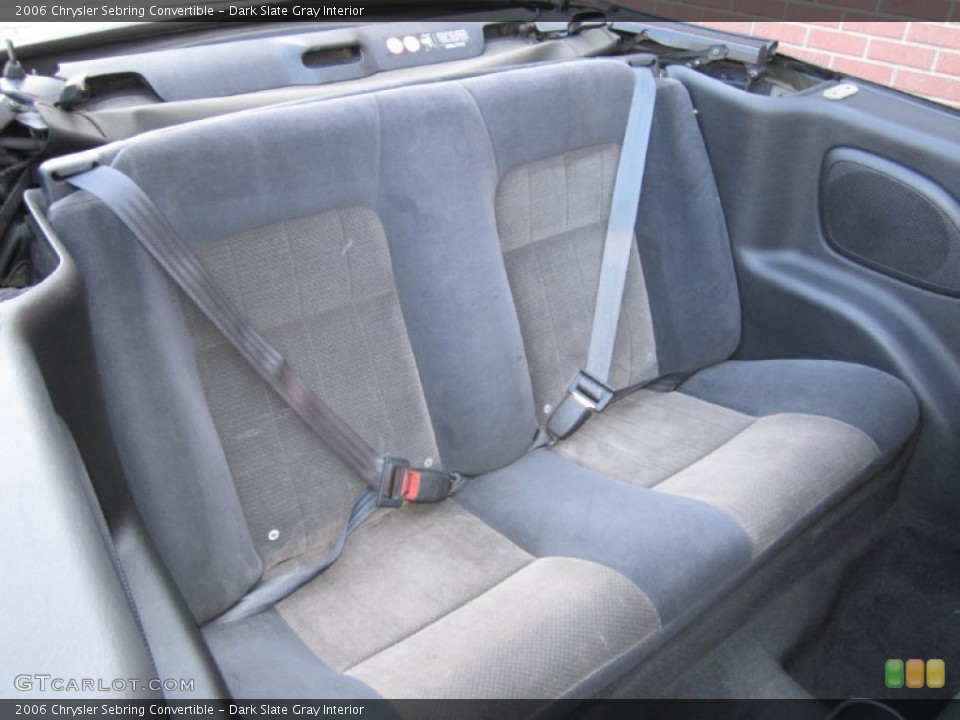Dark Slate Gray Interior Rear Seat for the 2006 Chrysler Sebring Convertible #69008394