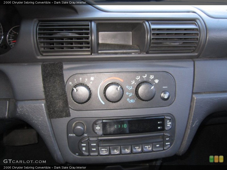 Dark Slate Gray Interior Controls for the 2006 Chrysler Sebring Convertible #69008404
