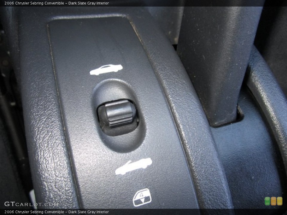 Dark Slate Gray Interior Controls for the 2006 Chrysler Sebring Convertible #69008425