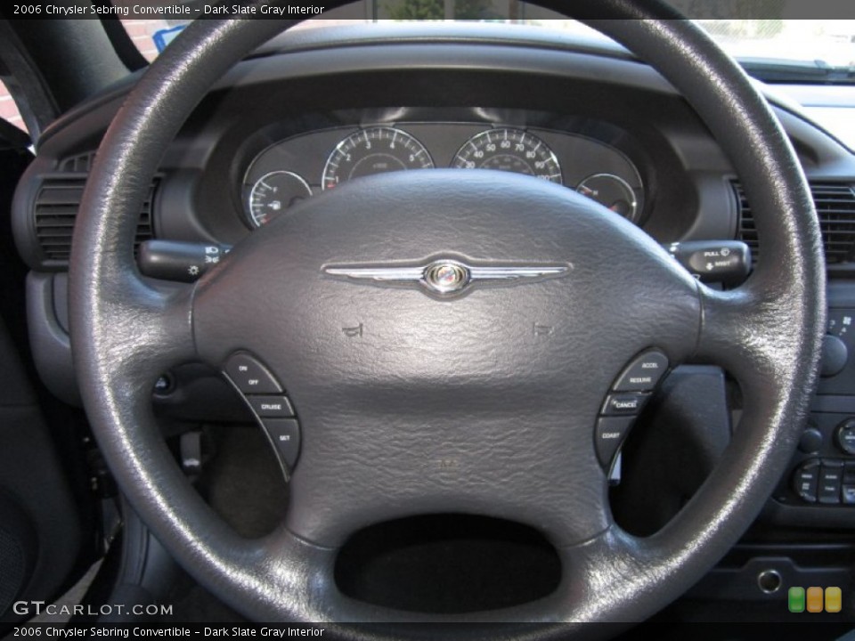 Dark Slate Gray Interior Steering Wheel for the 2006 Chrysler Sebring Convertible #69008434