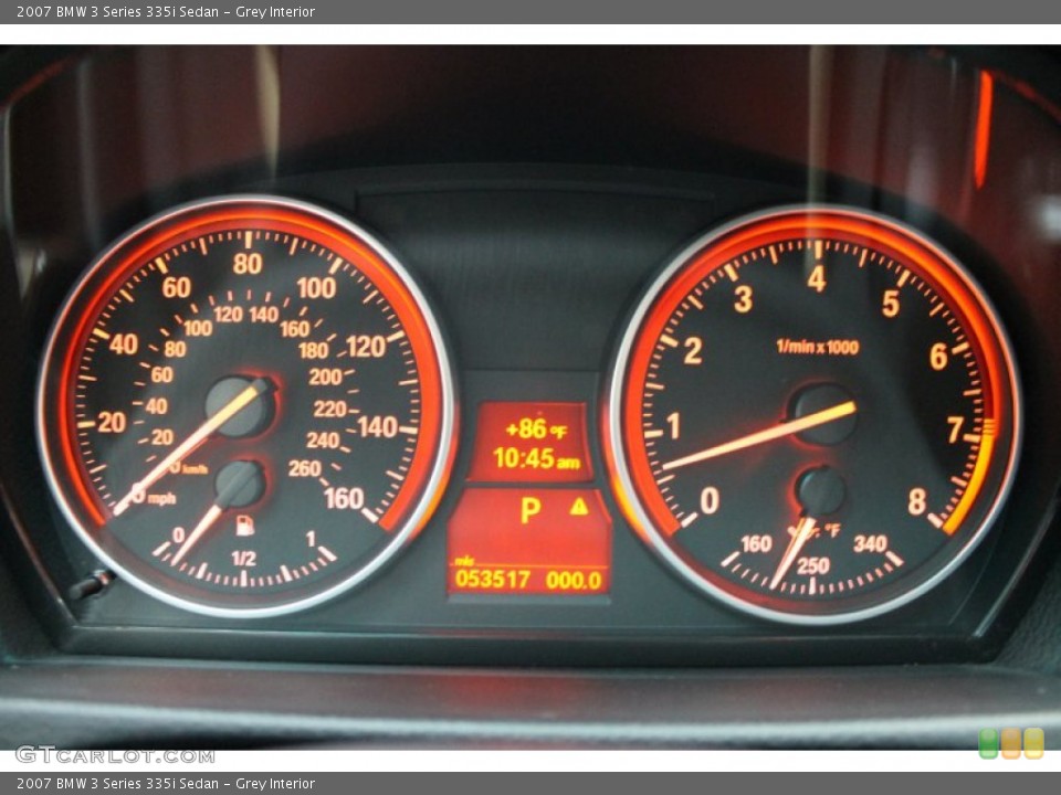 Grey Interior Gauges for the 2007 BMW 3 Series 335i Sedan #69009136