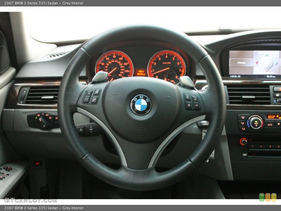 Grey Interior Steering Wheel for the 2007 BMW 3 Series 335i Sedan #69009307
