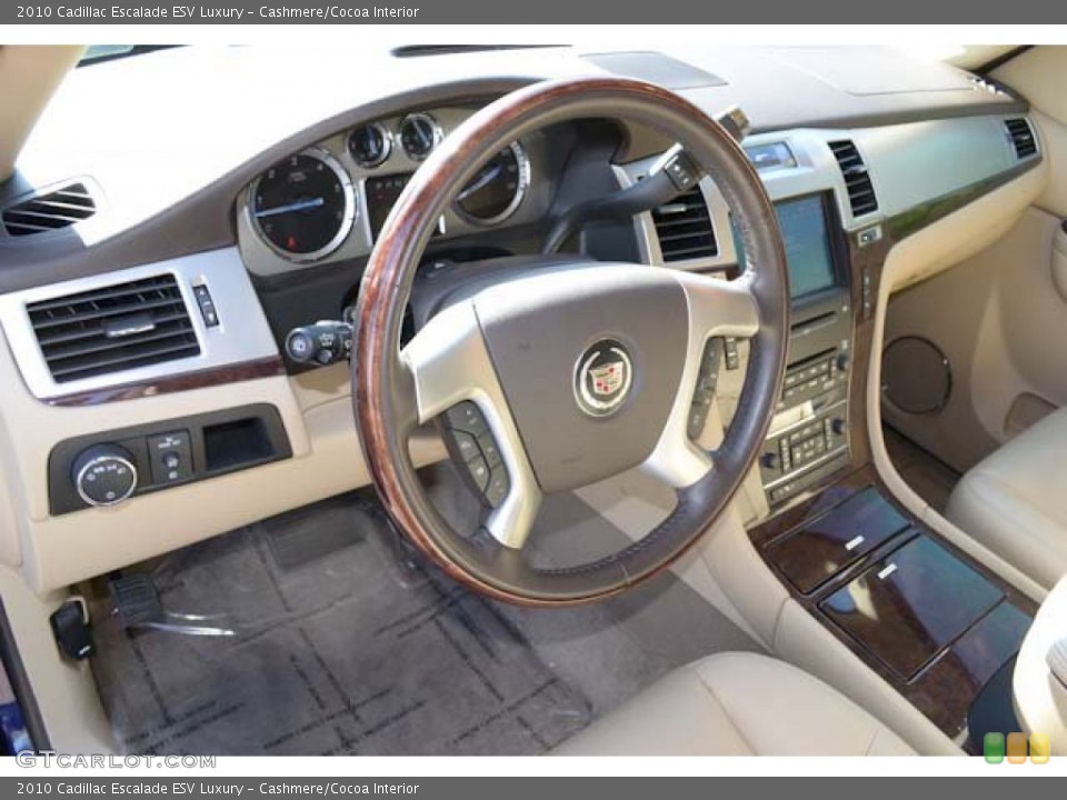 Cashmere/Cocoa Interior Dashboard for the 2010 Cadillac Escalade ESV Luxury #69015304