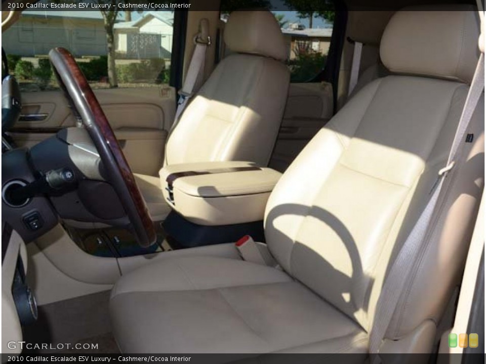 Cashmere/Cocoa Interior Front Seat for the 2010 Cadillac Escalade ESV Luxury #69015312
