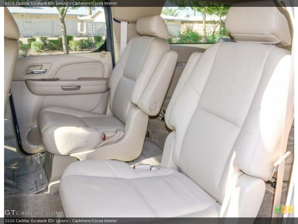 Cashmere/Cocoa Interior Rear Seat for the 2010 Cadillac Escalade ESV Luxury #69015329