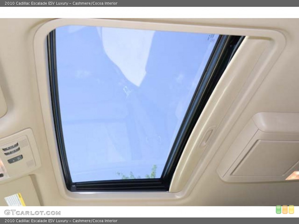 Cashmere/Cocoa Interior Sunroof for the 2010 Cadillac Escalade ESV Luxury #69015355