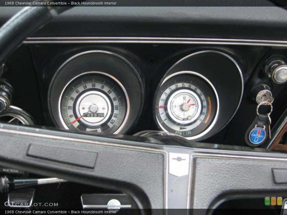 Black Houndstooth Interior Gauges for the 1968 Chevrolet Camaro Convertible #69015358