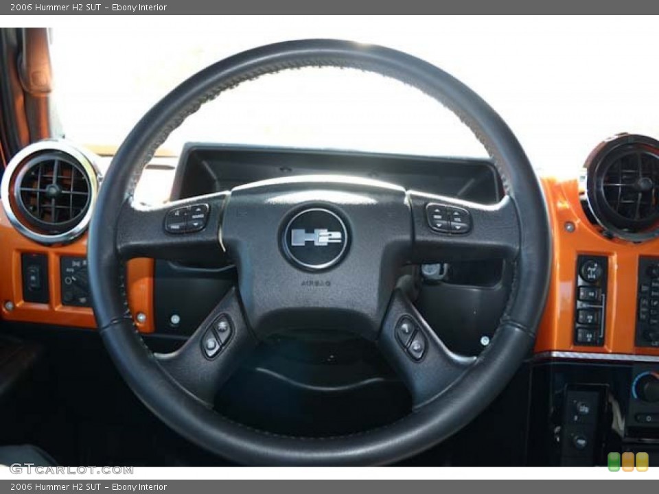 Ebony Interior Steering Wheel for the 2006 Hummer H2 SUT #69015547