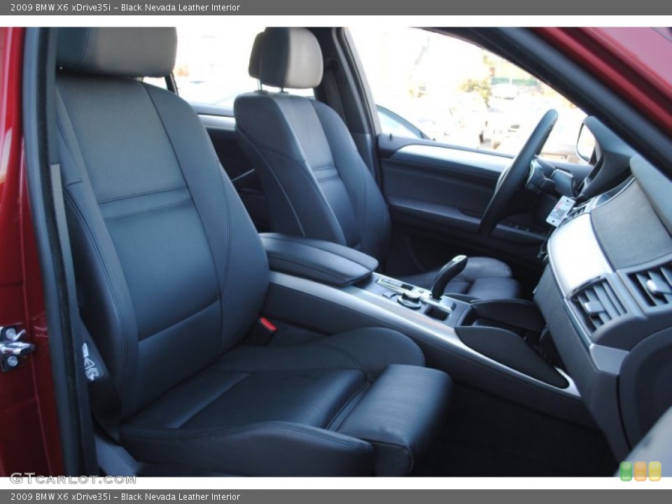 Black Nevada Leather Interior Front Seat for the 2009 BMW X6 xDrive35i #69016006