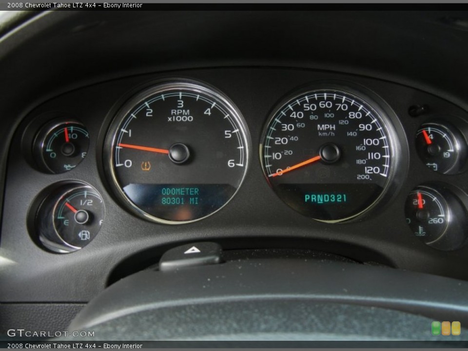Ebony Interior Gauges for the 2008 Chevrolet Tahoe LTZ 4x4 #69017287