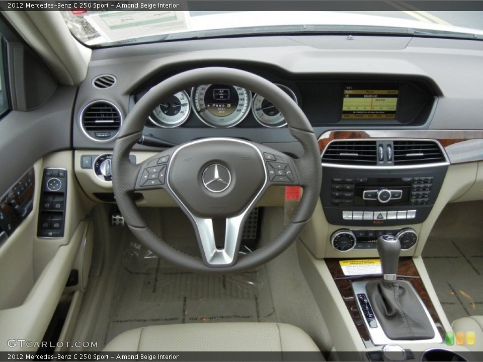 Almond Beige Interior Dashboard for the 2012 Mercedes-Benz C 250 Sport #69018436