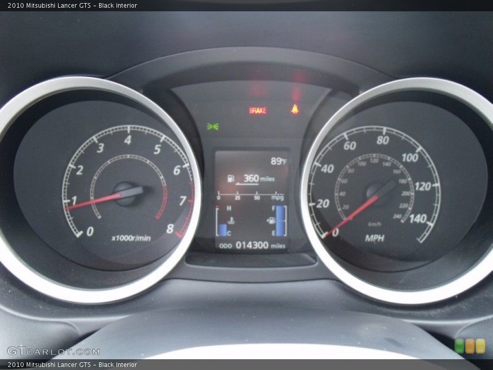 Black Interior Gauges for the 2010 Mitsubishi Lancer GTS #69020140