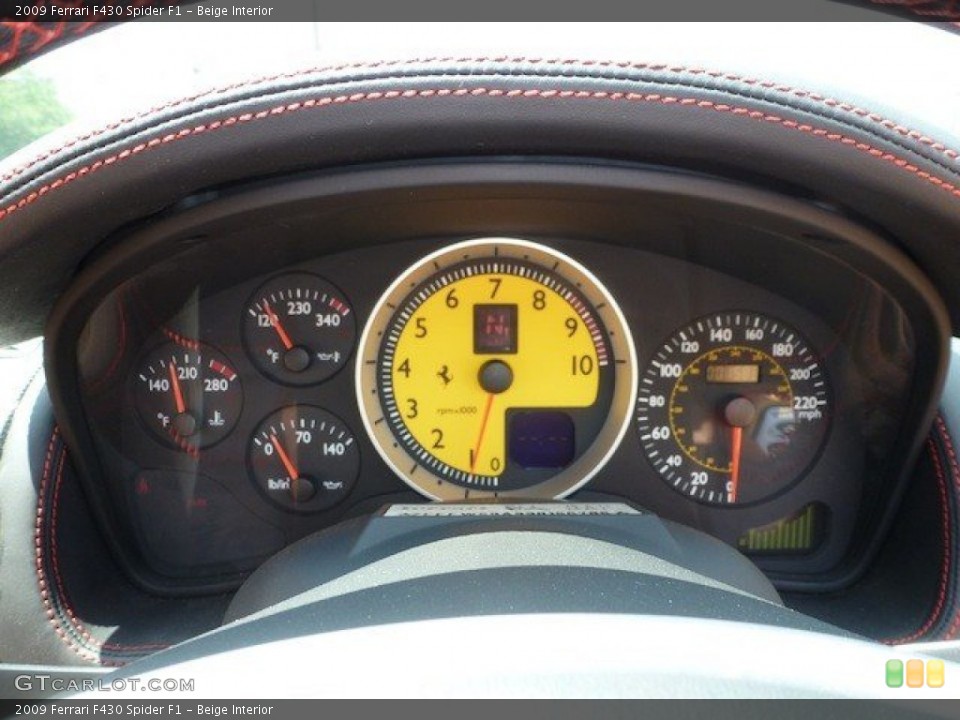 Beige Interior Gauges for the 2009 Ferrari F430 Spider F1 #69022015