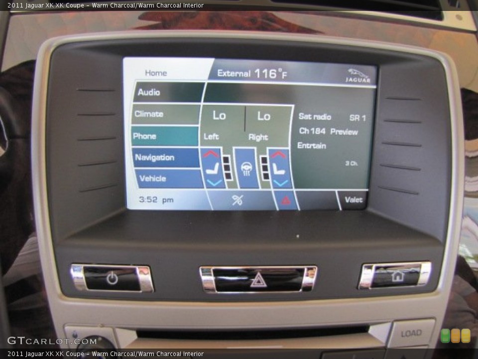 Warm Charcoal/Warm Charcoal Interior Controls for the 2011 Jaguar XK XK Coupe #69025906