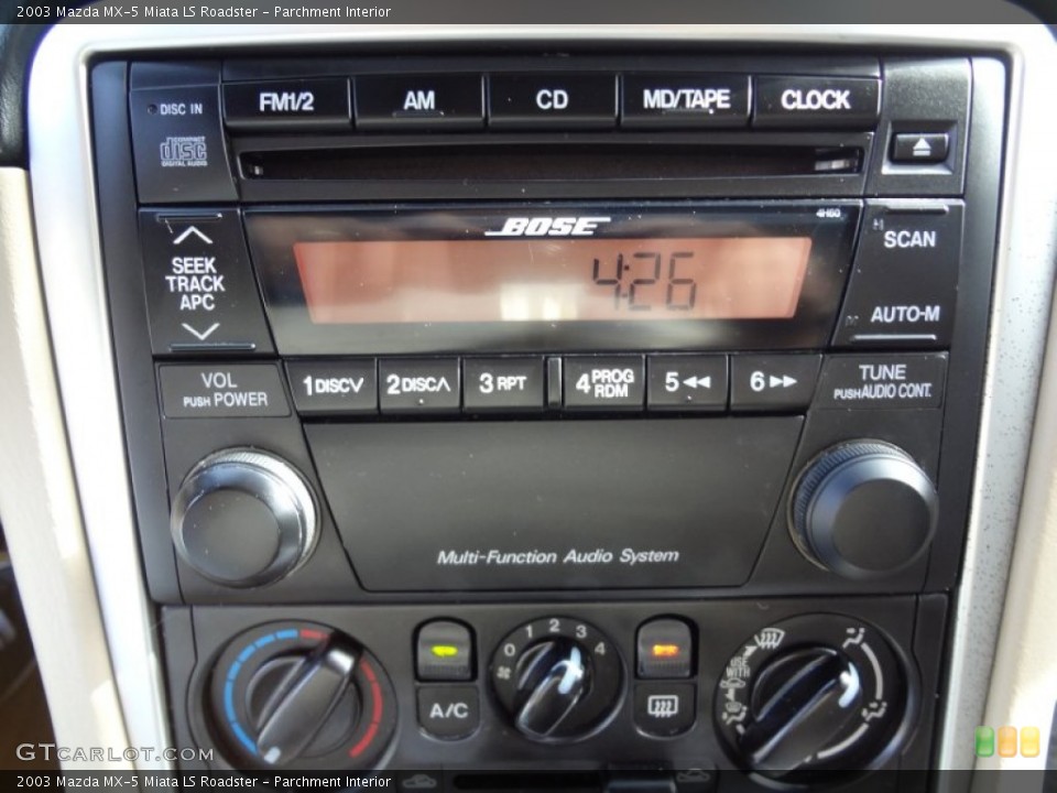Parchment Interior Audio System for the 2003 Mazda MX-5 Miata LS Roadster #69030272