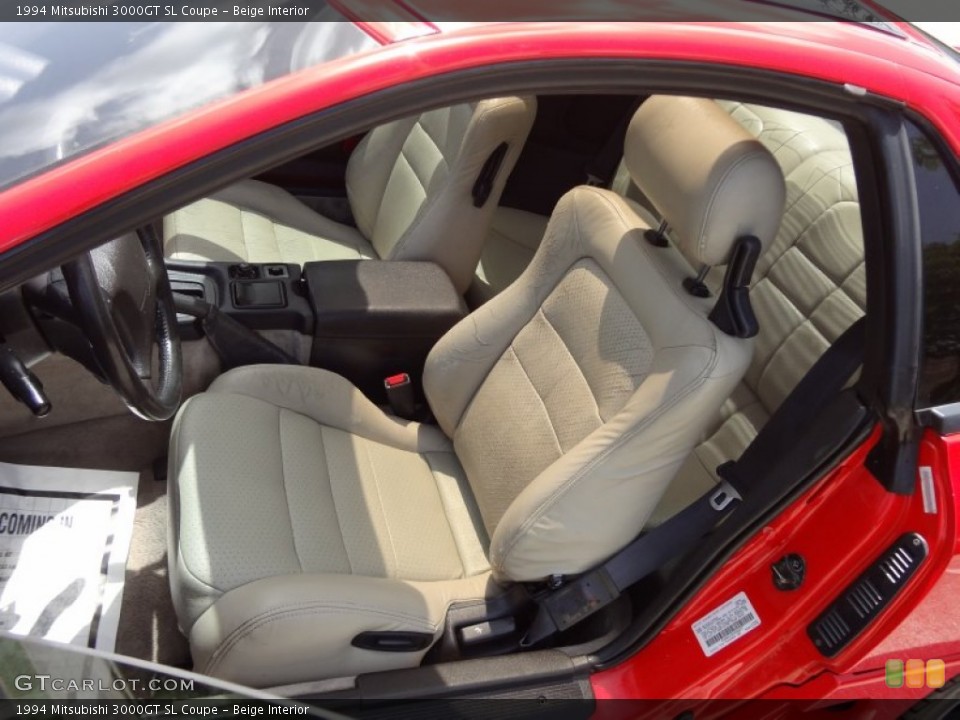 Beige Interior Front Seat for the 1994 Mitsubishi 3000GT SL Coupe #69030458