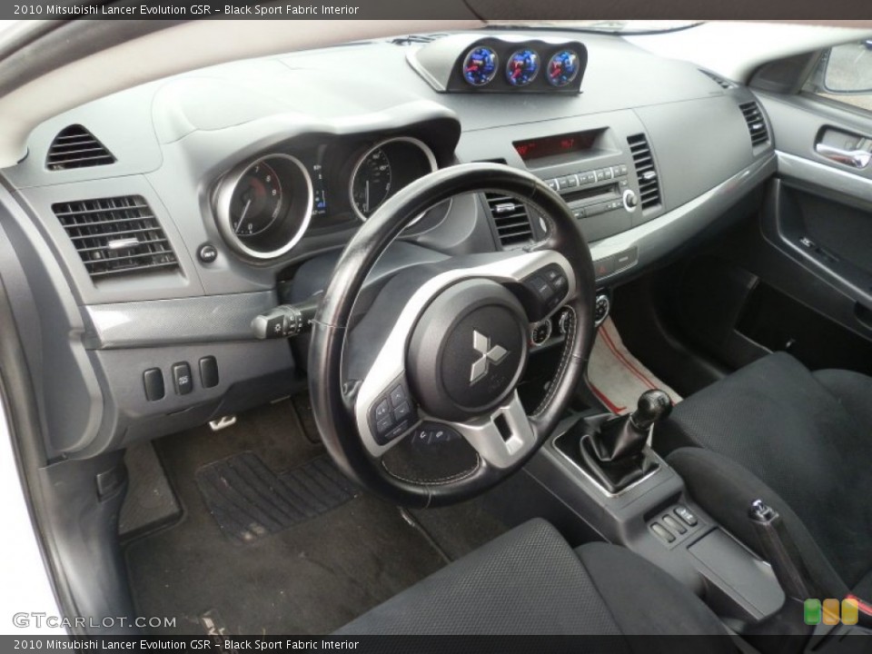 Black Sport Fabric Interior Photo for the 2010 Mitsubishi Lancer Evolution GSR #69030704