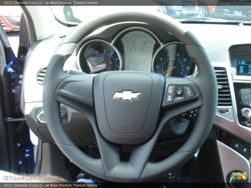 Jet Black/Medium Titanium Interior Steering Wheel for the 2012 Chevrolet Cruze LS #69032153