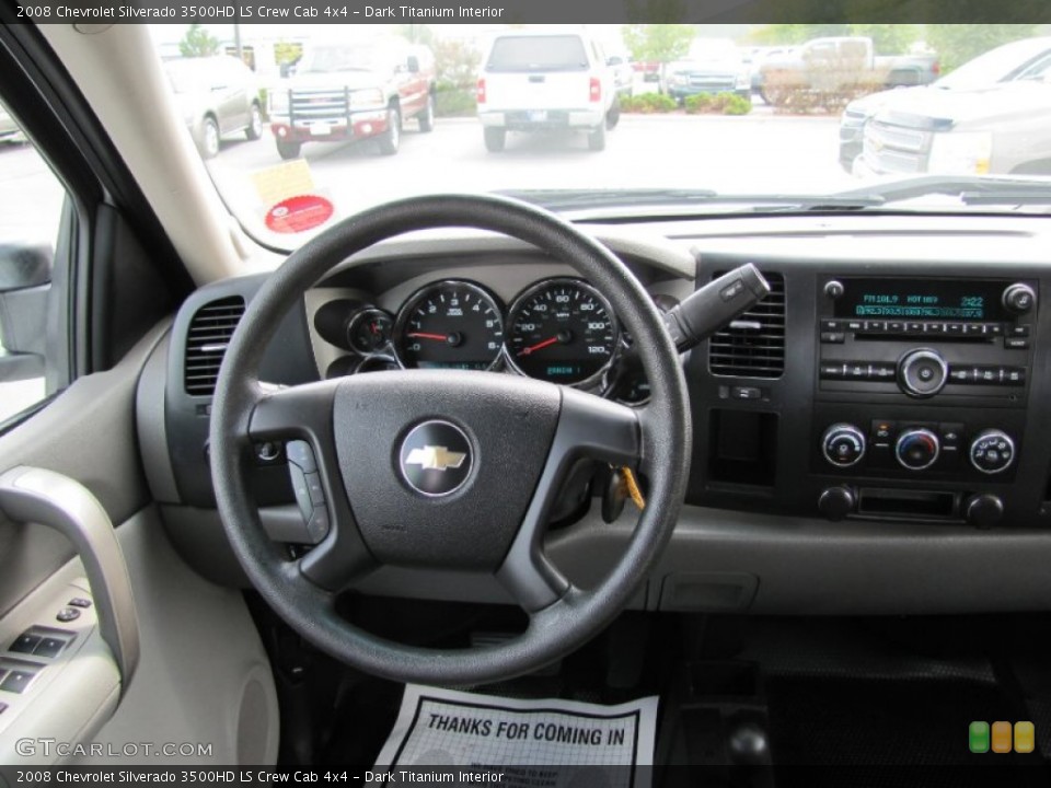 Dark Titanium Interior Dashboard for the 2008 Chevrolet Silverado 3500HD LS Crew Cab 4x4 #69033779