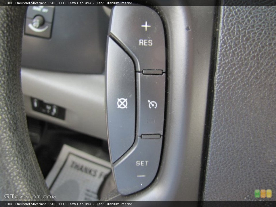 Dark Titanium Interior Controls for the 2008 Chevrolet Silverado 3500HD LS Crew Cab 4x4 #69033803