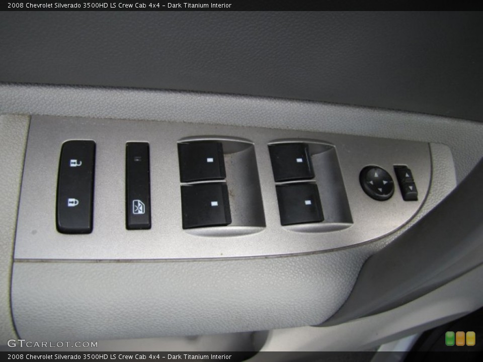 Dark Titanium Interior Controls for the 2008 Chevrolet Silverado 3500HD LS Crew Cab 4x4 #69033812