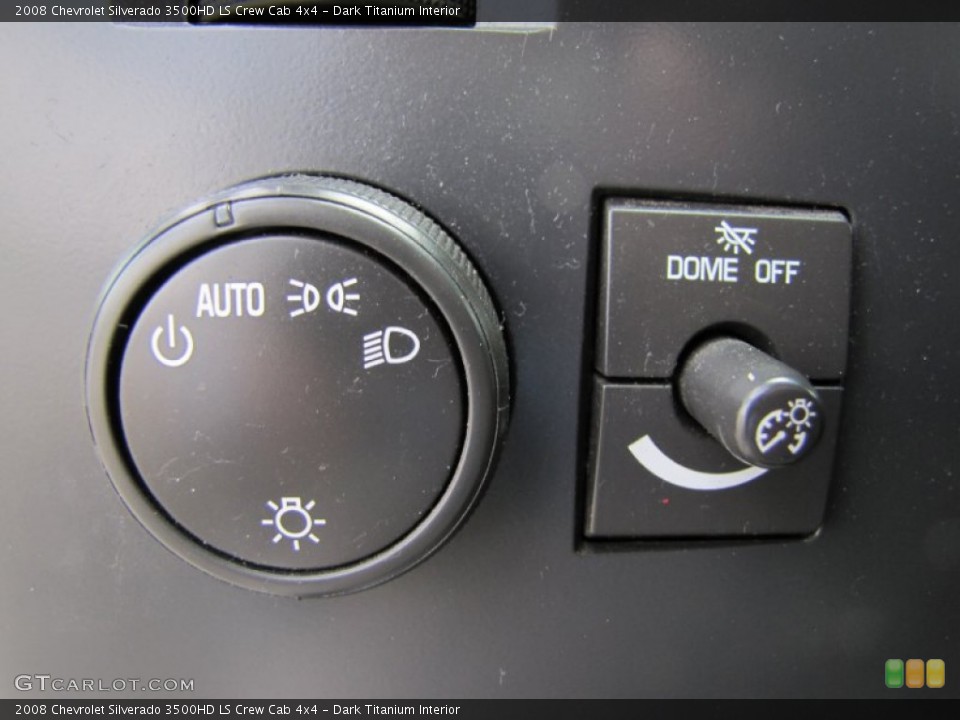 Dark Titanium Interior Controls for the 2008 Chevrolet Silverado 3500HD LS Crew Cab 4x4 #69033821