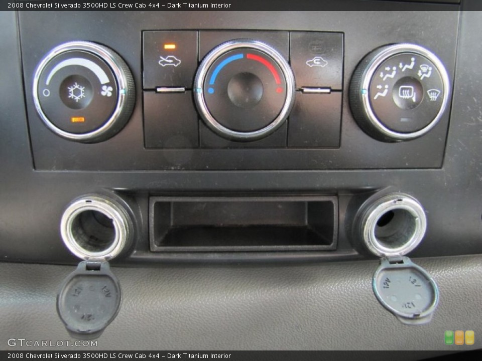 Dark Titanium Interior Controls for the 2008 Chevrolet Silverado 3500HD LS Crew Cab 4x4 #69033875