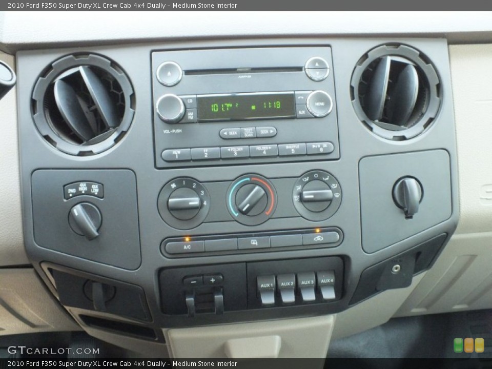 Medium Stone Interior Controls for the 2010 Ford F350 Super Duty XL Crew Cab 4x4 Dually #69033945