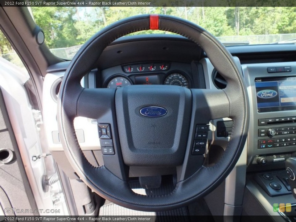 Raptor Black Leather/Cloth Interior Steering Wheel for the 2012 Ford F150 SVT Raptor SuperCrew 4x4 #69034943