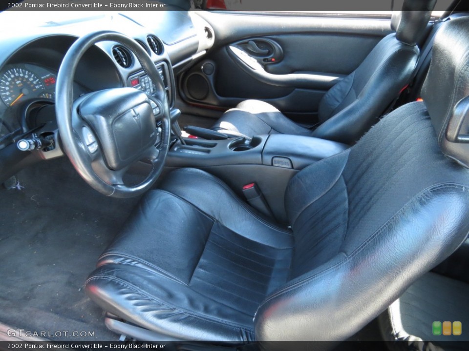 Ebony Black Interior Prime Interior for the 2002 Pontiac Firebird Convertible #69035138