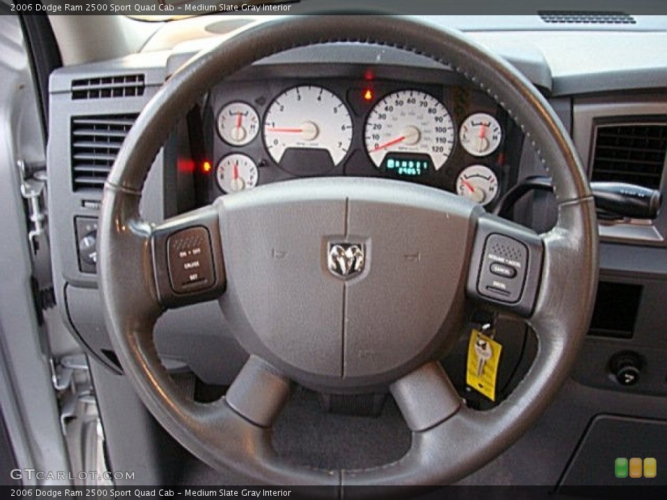 Medium Slate Gray Interior Steering Wheel for the 2006 Dodge Ram 2500 Sport Quad Cab #69035807