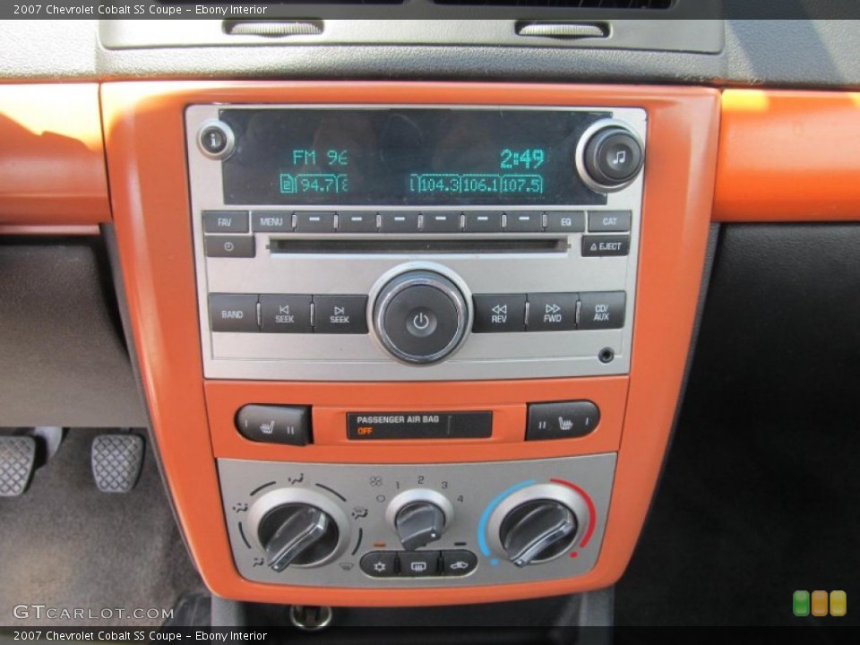 Ebony Interior Controls for the 2007 Chevrolet Cobalt SS Coupe #69037659