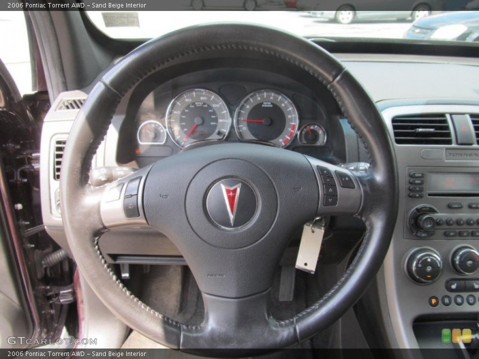 Sand Beige Interior Steering Wheel for the 2006 Pontiac Torrent AWD #69038483