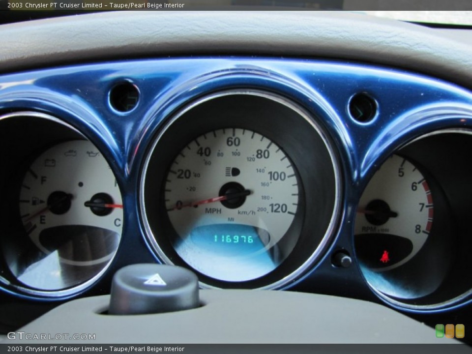 Taupe/Pearl Beige Interior Gauges for the 2003 Chrysler PT Cruiser Limited #69039062
