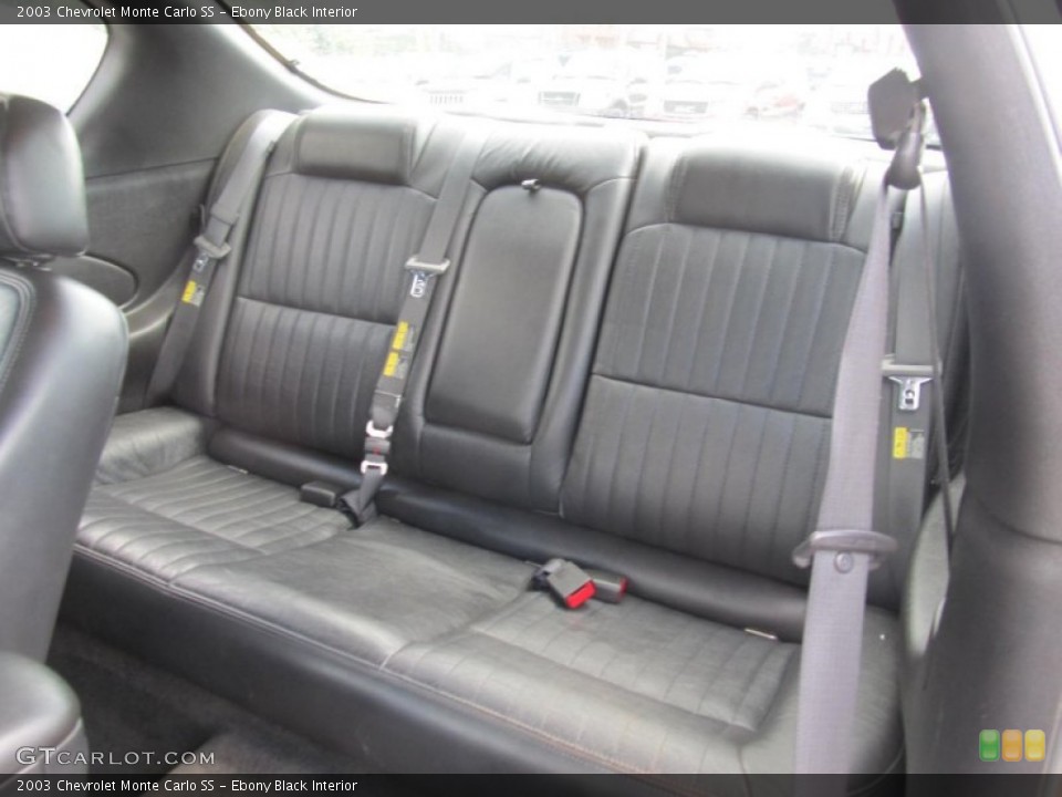 Ebony Black Interior Rear Seat for the 2003 Chevrolet Monte Carlo SS #69039449