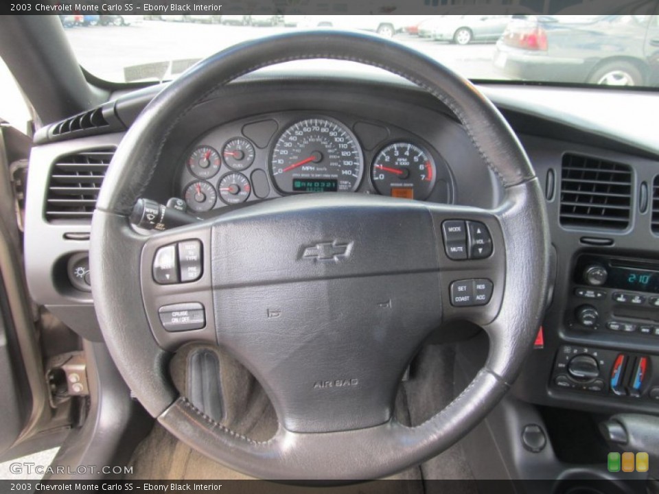Ebony Black Interior Steering Wheel for the 2003 Chevrolet Monte Carlo SS #69039458