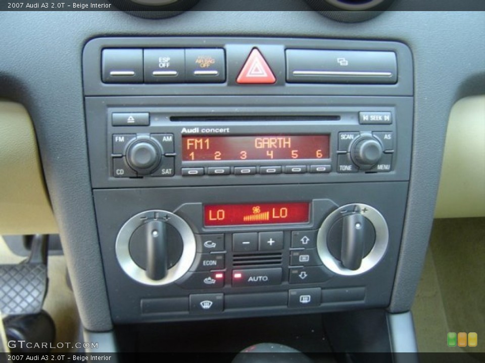 Beige Interior Controls for the 2007 Audi A3 2.0T #69039938