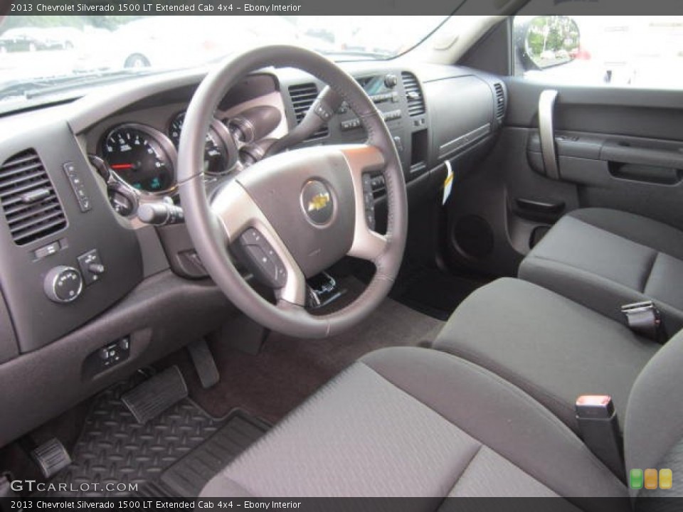 Ebony Interior Prime Interior for the 2013 Chevrolet Silverado 1500 LT Extended Cab 4x4 #69043559