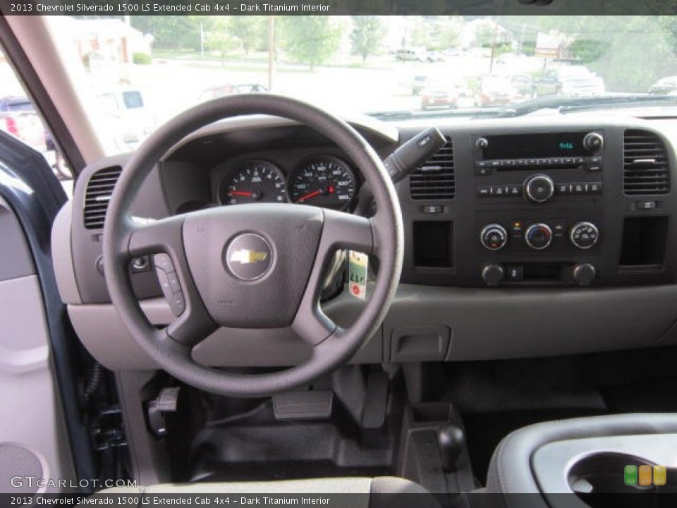 Dark Titanium Interior Dashboard for the 2013 Chevrolet Silverado 1500 LS Extended Cab 4x4 #69043898