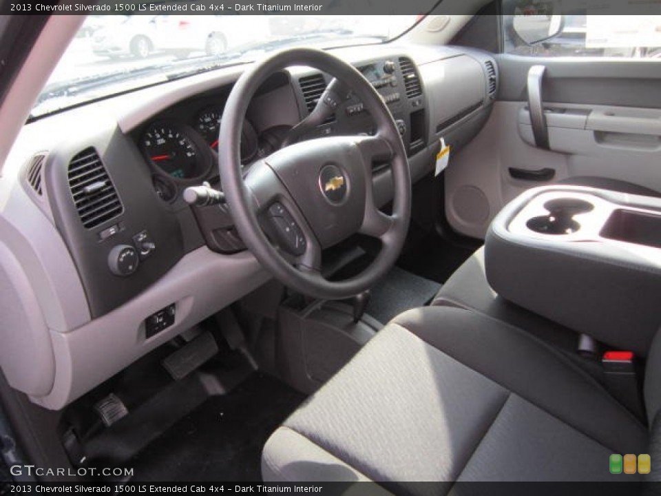 Dark Titanium Interior Prime Interior for the 2013 Chevrolet Silverado 1500 LS Extended Cab 4x4 #69043916