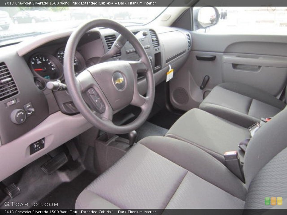 Dark Titanium Interior Prime Interior for the 2013 Chevrolet Silverado 1500 Work Truck Extended Cab 4x4 #69044096