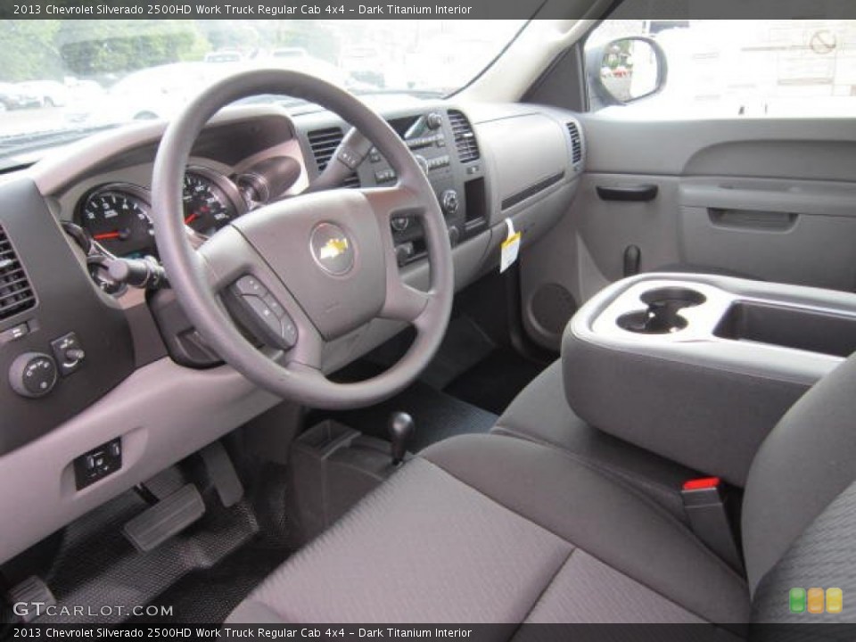 Dark Titanium Interior Prime Interior for the 2013 Chevrolet Silverado 2500HD Work Truck Regular Cab 4x4 #69044249